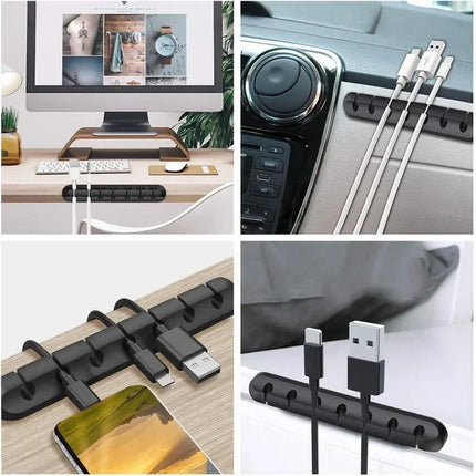 Silicone Cable Organizer Clips – Desktop Cable Management