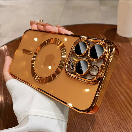 Luxury Plating Clear MagSafe Case for iPhone – Chrome Finish