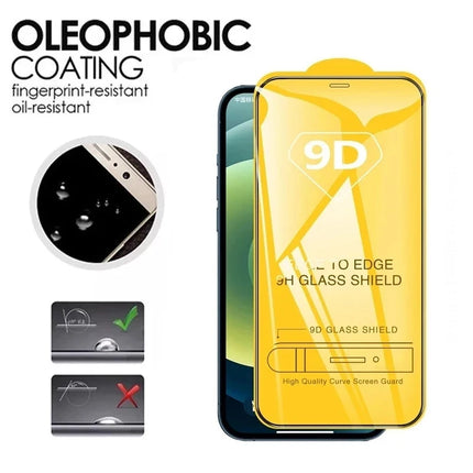 9D Tempered Glass Screen Protector for iPhone – 4 Pack