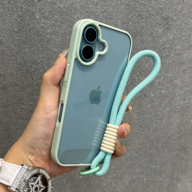 Candy Color Bumper iPhone Case with Lanyard