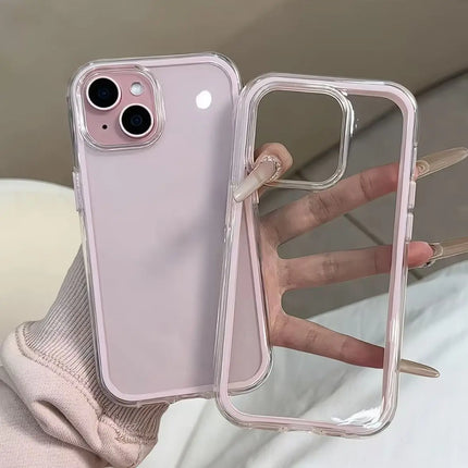 Candy Color Clear iPhone Case – Shockproof Acrylic Bumper
