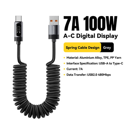 100W USB-C Fast Charging Cable with Digital Display – iPhone & MacBook