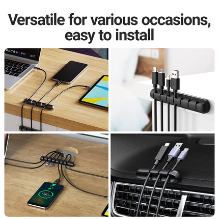 Adhesive Cable Holder Clips – Desk & Nightstand Wire Organizer