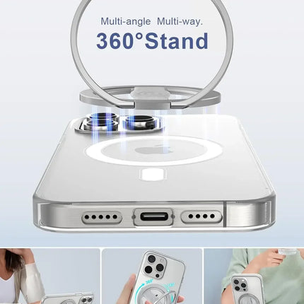 MagSafe Phone Ring Grip & Kickstand – 3rd Gen, 360°, Elastic Strap, Wireless Charging Compatible
