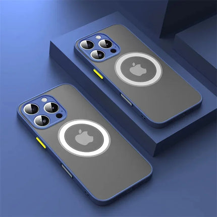 Matte Armor MagSafe iPhone Case – Shockproof Magnetic Cover