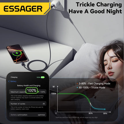 100W USB-C Fast Charging Cable with Digital Display – iPhone & MacBook