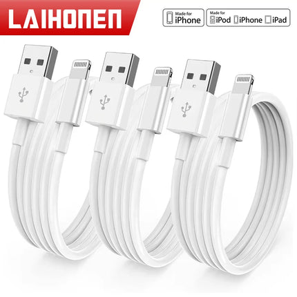 MFi Certified Lightning Cable for iPhone – 1, 2 or 3 Pack