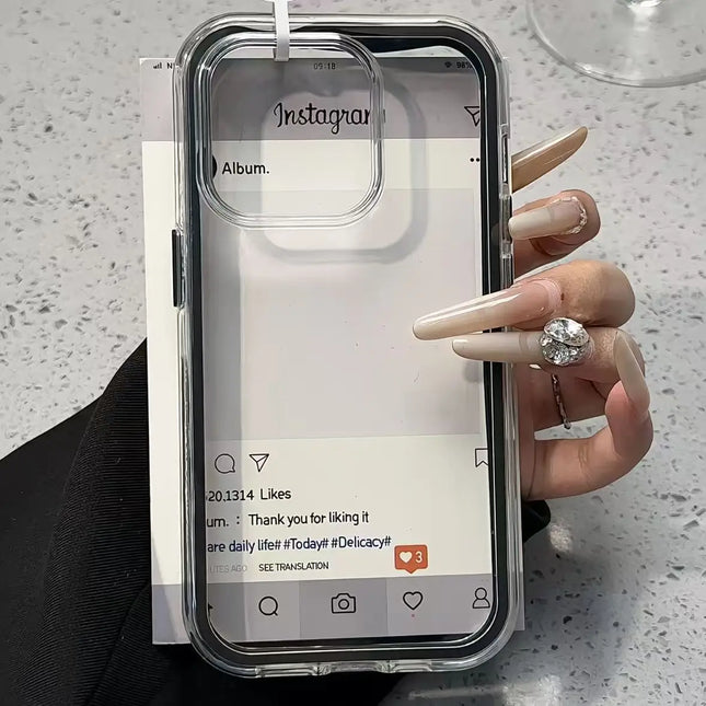 Candy Color Clear iPhone Case – Shockproof Acrylic Bumper