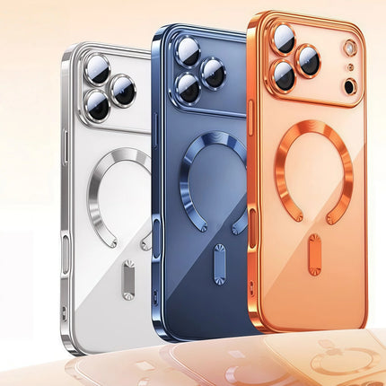 Luxury Plating Clear Case for iPhone 17 – Camera Protection + MagSafe