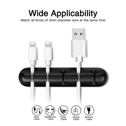 Silicone Cable Organizer Clips – Desktop Cable Management