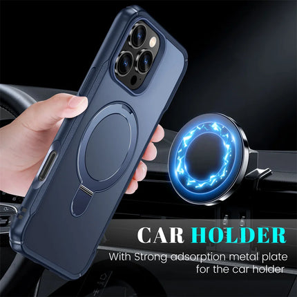 Luxury Leather Wallet Flip Case for iPhone – Card Holder + Stand