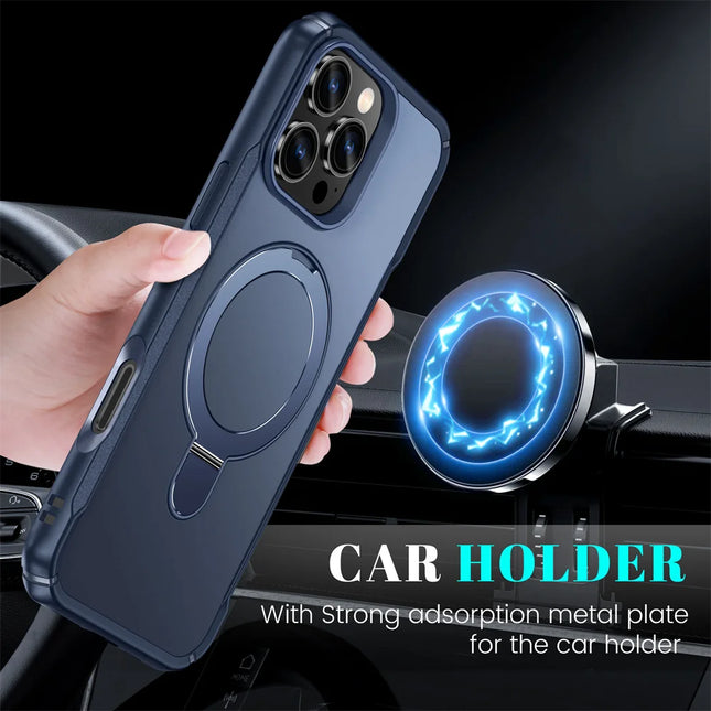 Luxury Leather Wallet Flip Case for iPhone – Card Holder + Stand