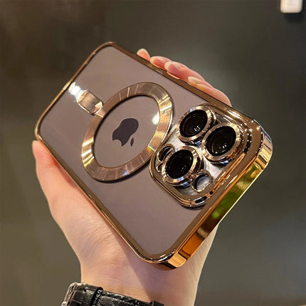 Luxury Plating Clear MagSafe Case for iPhone – Chrome Finish