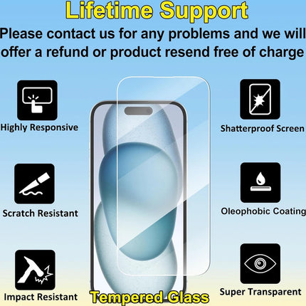 Clear Tempered Glass Screen Protector for iPhone