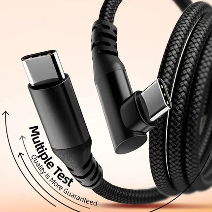 60W USB-C Fast Charging Cable – Braided, 1m 2m 3m