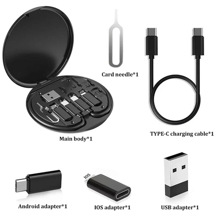 7-in-1 Charging Adapter Kit – 65W USB-C Cable + All Connectors + Phone Stand