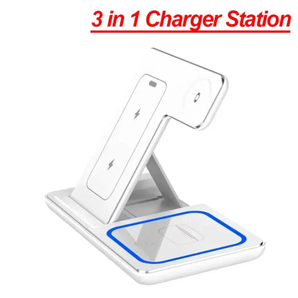 3-in-1 Wireless Charging Station – 15W Fast Charge for iPhone, Apple Watch & AirPods