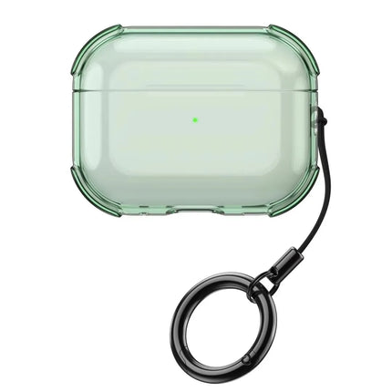 Clear AirPods Pro 3 Case – TPU Shockproof Cover with Lanyard & Keychain