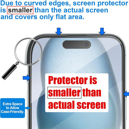 Clear Tempered Glass Screen Protector for iPhone