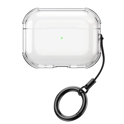 Clear AirPods Pro 3 Case – TPU Shockproof Cover with Lanyard & Keychain