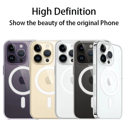Transparent MagSafe Case for iPhone – Magnetic Wireless Charging