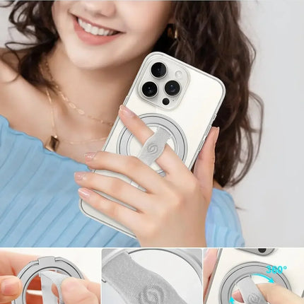 MagSafe Phone Ring Grip & Kickstand – 3rd Gen, 360°, Elastic Strap, Wireless Charging Compatible
