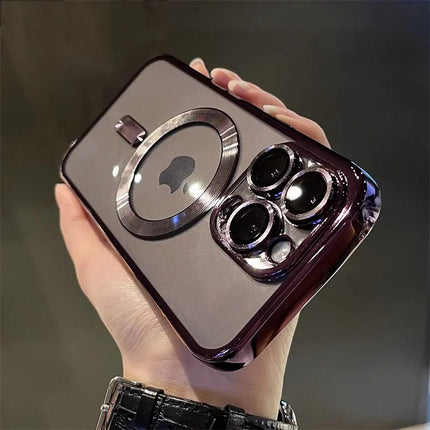 Luxury Plating Clear MagSafe Case for iPhone – Chrome Finish