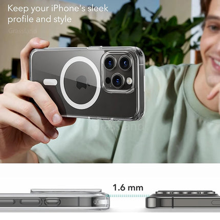 Transparent MagSafe Case for iPhone – Magnetic Wireless Charging