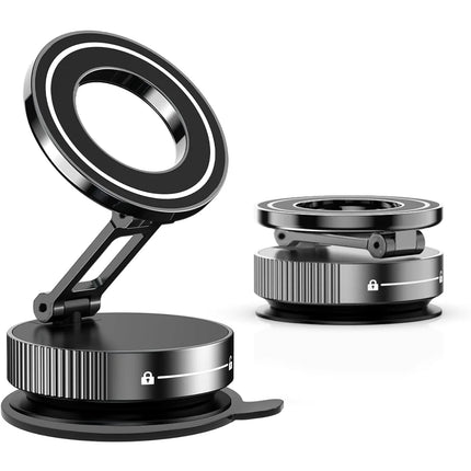 360° Magnetic Suction Car Phone Mount – MagSafe, Foldable, Multi-Surface