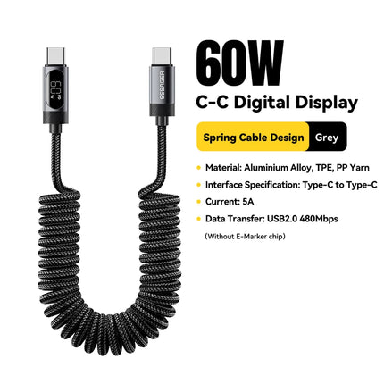 100W USB-C Fast Charging Cable with Digital Display – iPhone & MacBook