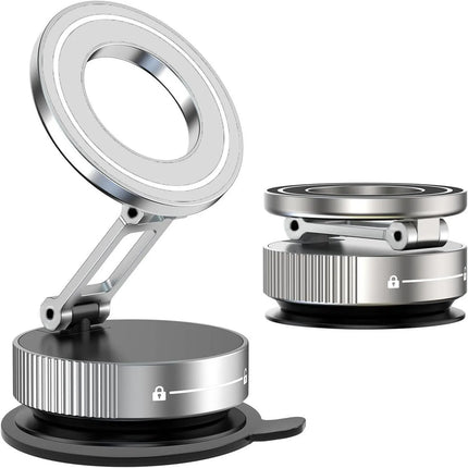 360° Magnetic Suction Car Phone Mount – MagSafe, Foldable, Multi-Surface