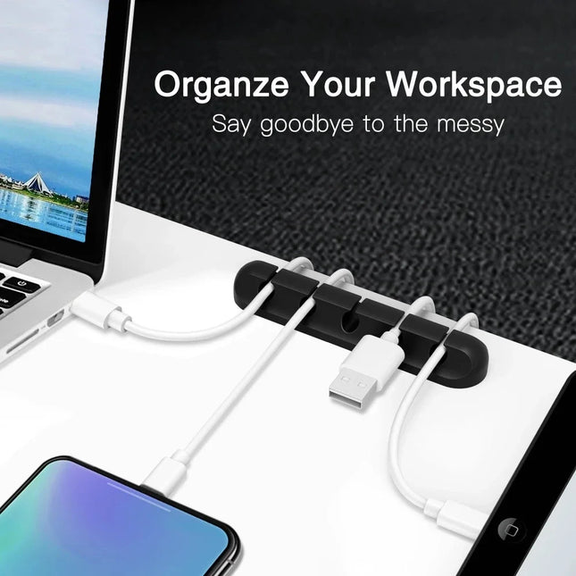 Silicone Cable Organizer Clips – Desktop Cable Management