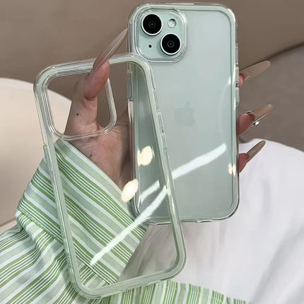 Candy Color Clear iPhone Case – Shockproof Acrylic Bumper