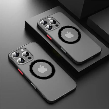 Matte Armor MagSafe iPhone Case – Shockproof Magnetic Cover