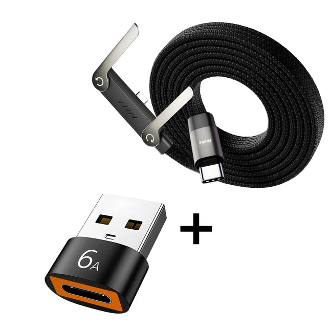 2-in-1 Holder Charger Cable 240W
