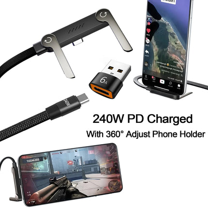 2-in-1 Holder Charger Cable 240W