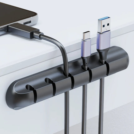 Adhesive Cable Holder Clips – Desk & Nightstand Wire Organizer