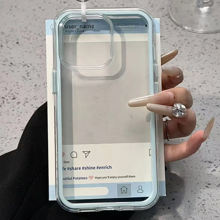 Candy Color Clear iPhone Case – Shockproof Acrylic Bumper